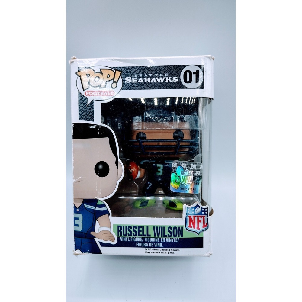 Funko POP NFL Seattle Seahawks Russell Wilson 01 Vinyl Figure 4529 Ugly Box